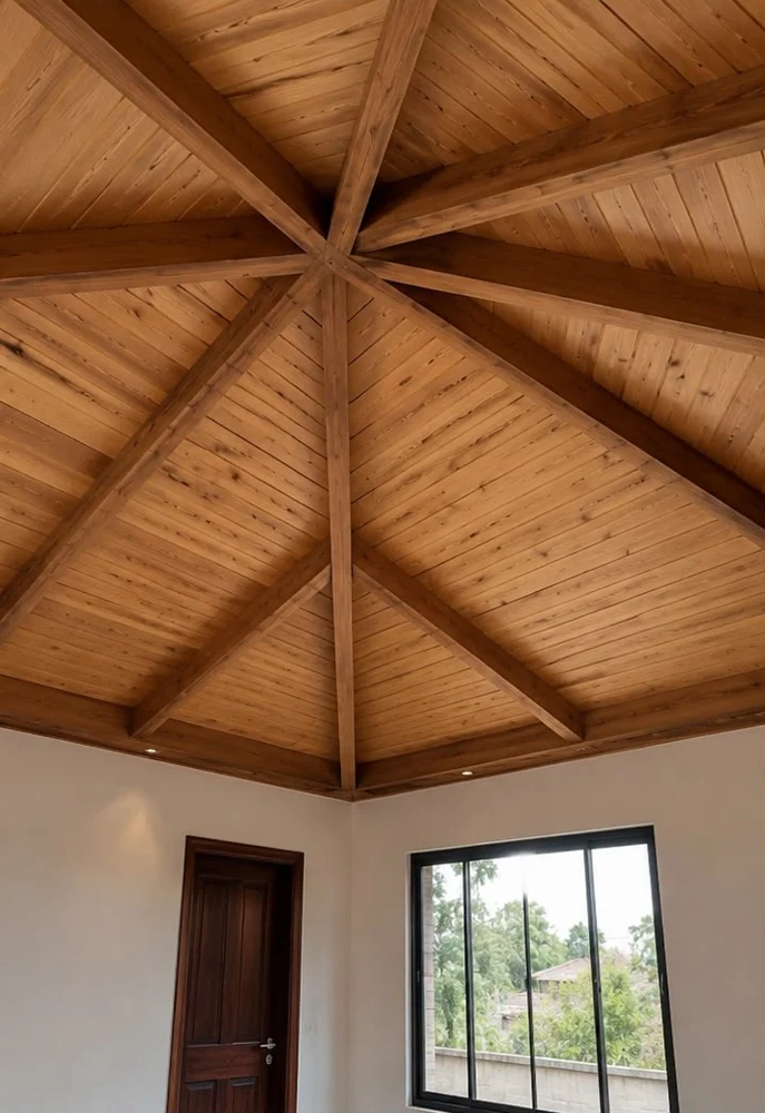Mahogany Vaulted Timber Ceiling